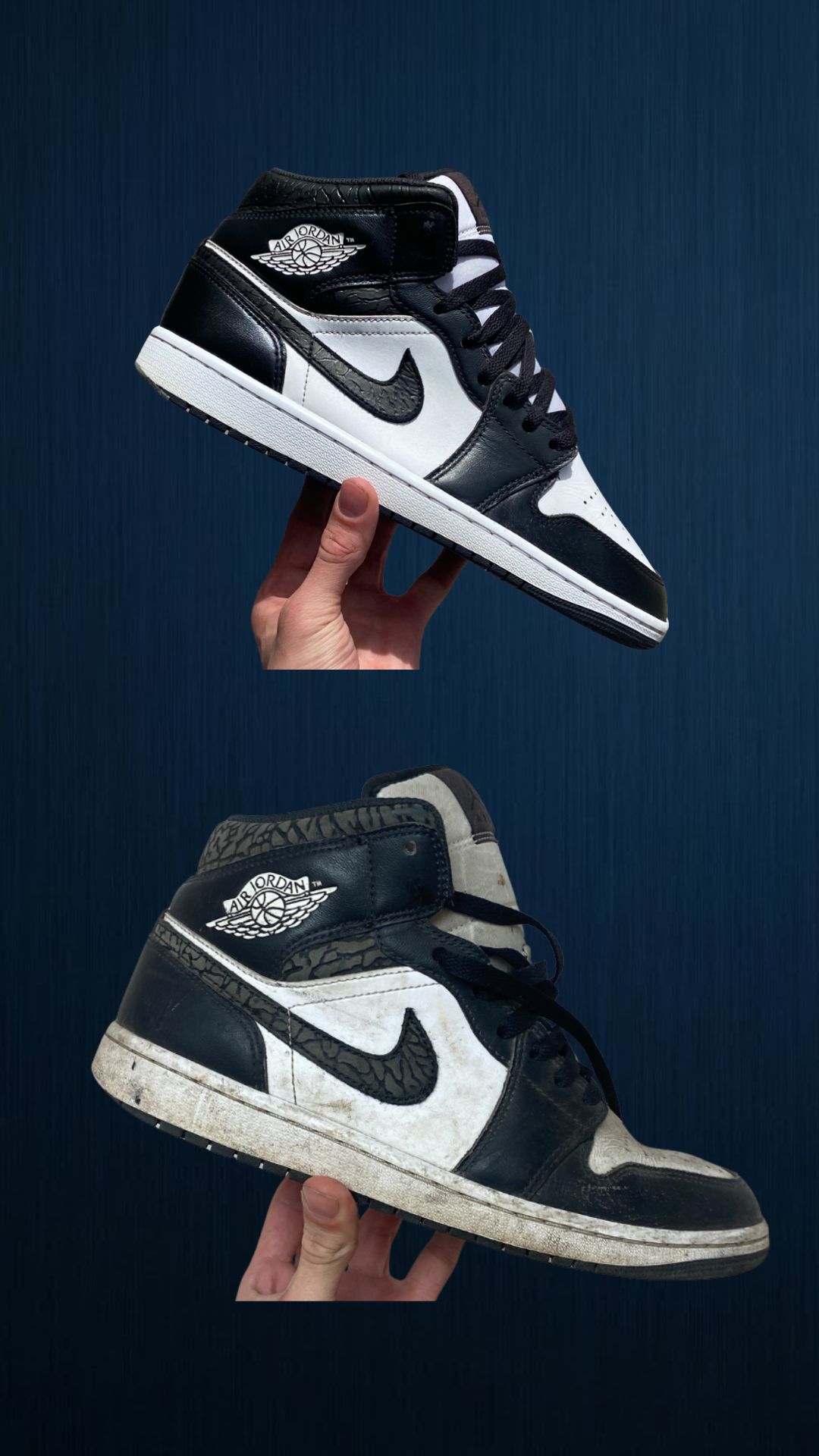 Résultat restauration sneaker